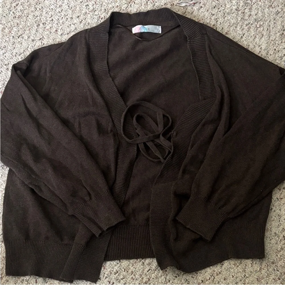 Free People beach Brown Cardigan Set XL - Picture 3 of 9